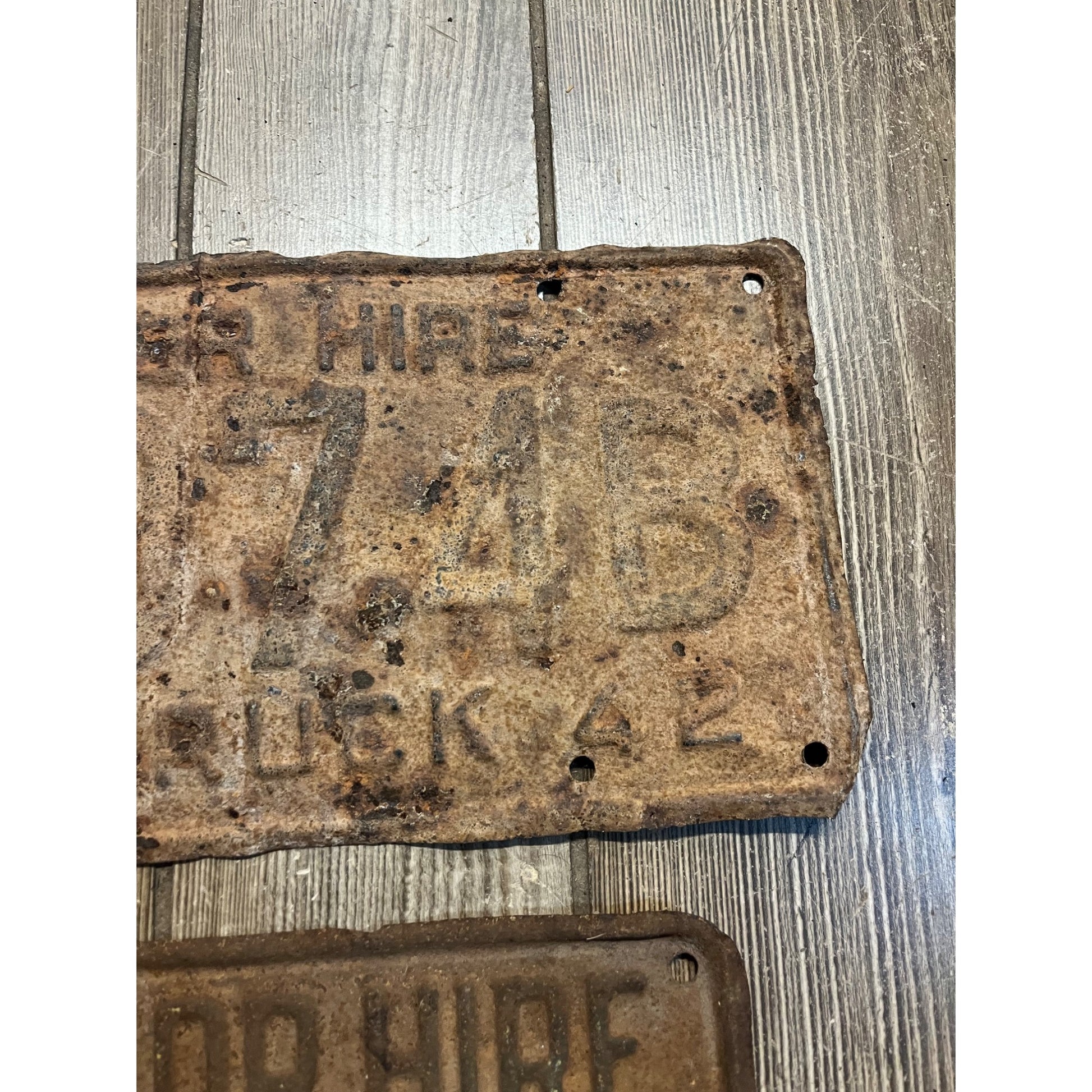 Wisconsin Public Service Commission Not For Hire License Plates 1941, 1937, 1936