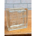 Vintage Glass Block Coin Bank Pittsburg Paints Advertising Embossed