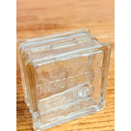 Vintage Glass Block Coin Bank Pittsburg Paints Advertising Embossed