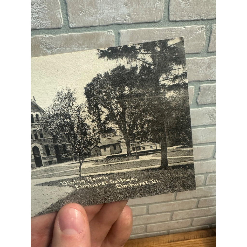 Elmhurst College Academy Dining Room Illinois ILL IL RPPC Real Photo Postcard