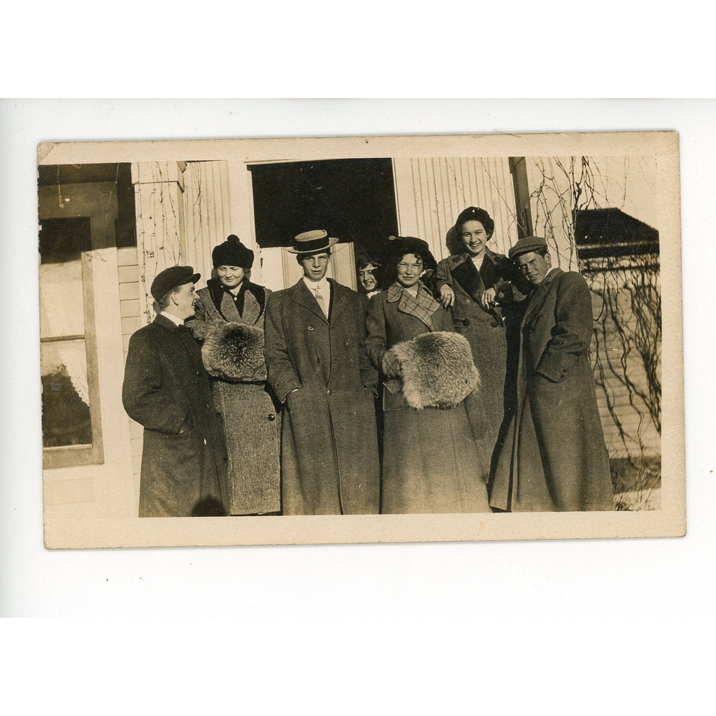 Vintage 1913 Sheboygan Wis High School Teachers Victorian Fur Hand Warmers