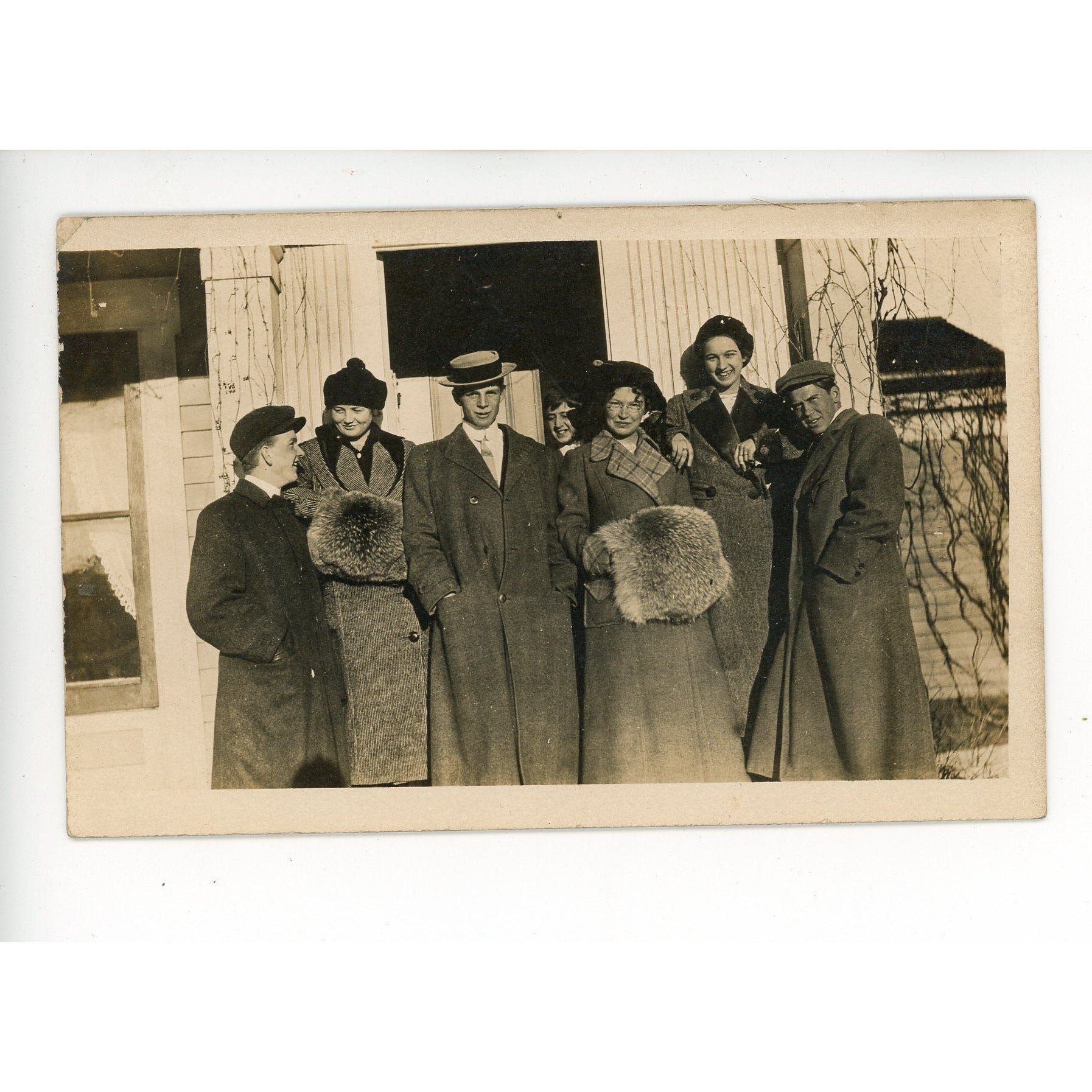 Vintage 1913 Sheboygan Wis High School Teachers Victorian Fur Hand Warmers