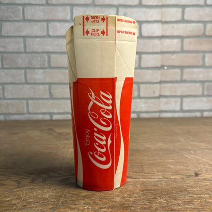 Scarce 1972 32oz Coca Cola paper Wax Drive-In Theater Cup Soda Beverage