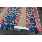 Antique 3 Color Woven Coverlet JH March Co. 1842 Salona Clinton Cty Pennsylvania