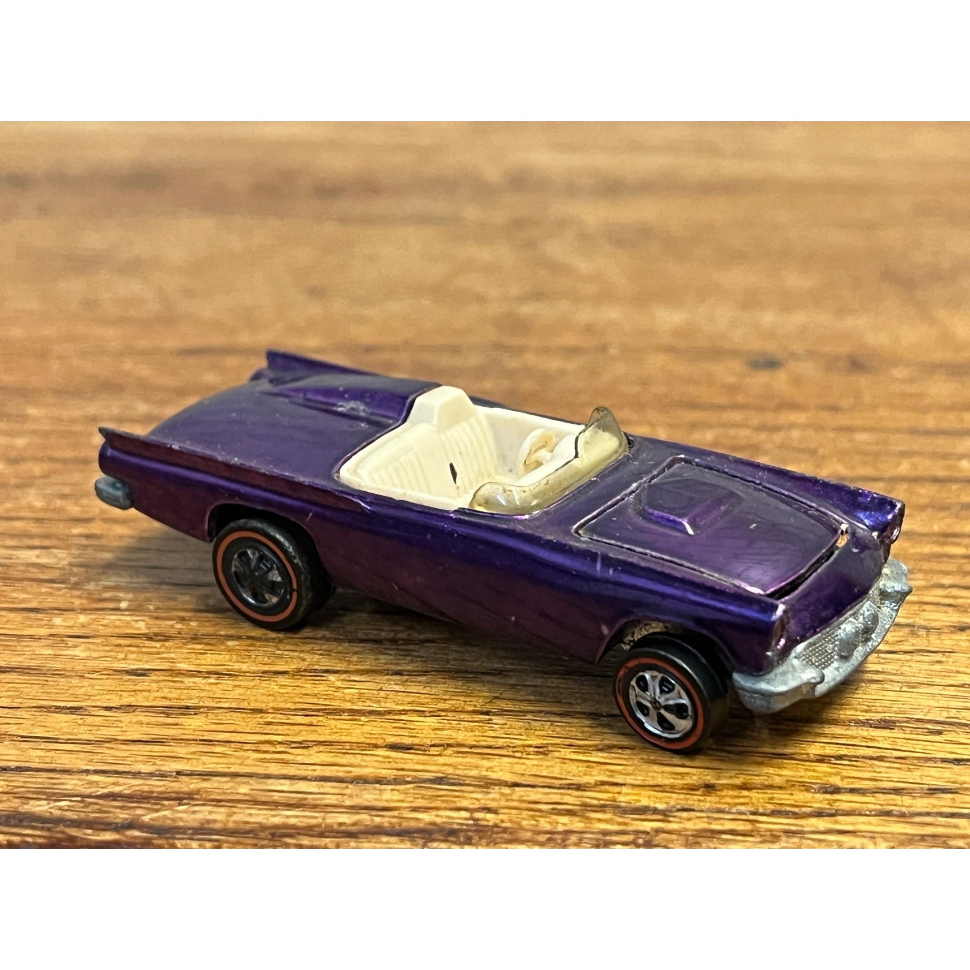 Vintage 1968 Hot Wheels Redline Ford Classic 57 Bird Car Purple - CLEAN