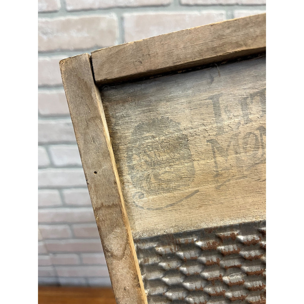 Antique Primitive 1920s Little Monarch Child's Wood & Tin Washboard Laundry Decor Farmhouse