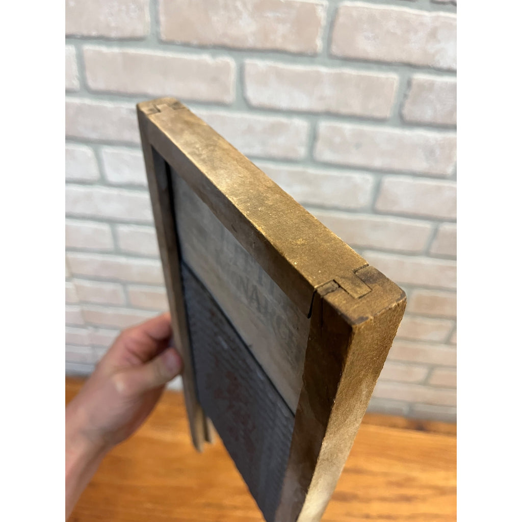 Antique Primitive 1920s Little Monarch Child's Wood & Tin Washboard Laundry Decor Farmhouse