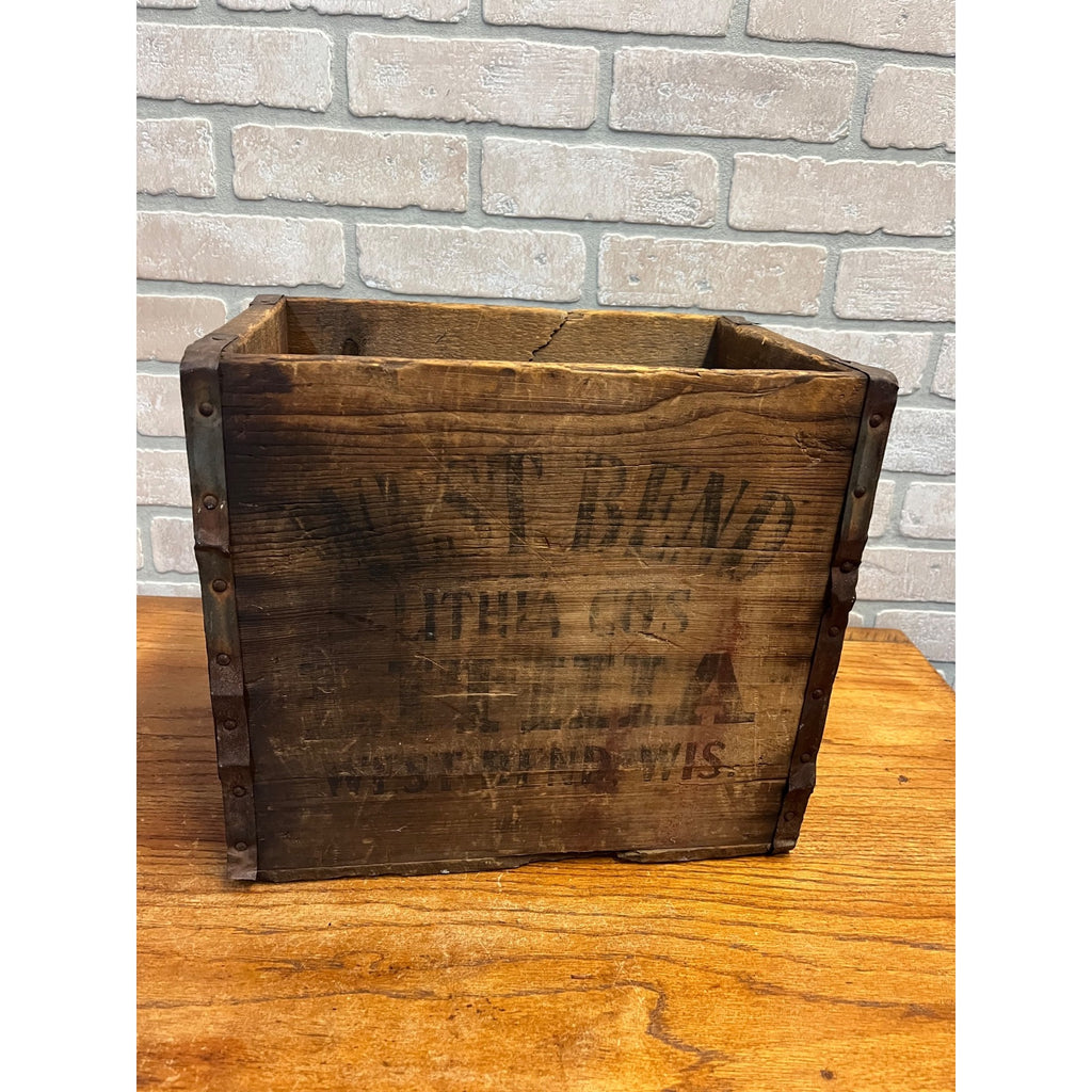 Vintage West Bend Lithia Beer Crate for 6 Quart Bottles Case Wisconsin Wis WI