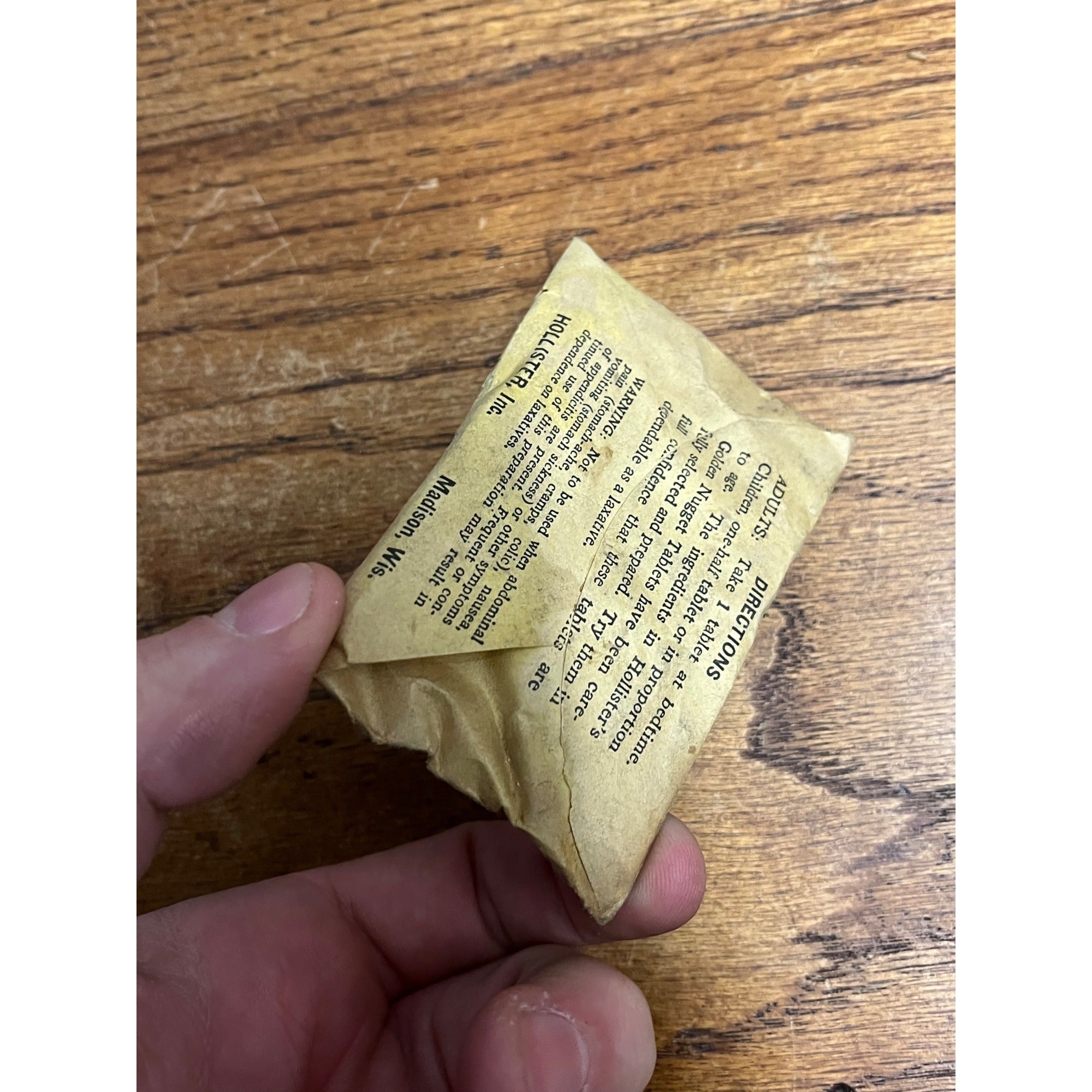 Vintage Hollister's Golden Nugget Tablets Hollister Drug Co Madison WI Package