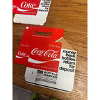 (2) Vintage 1960s Coca Cola NOS Soda Carrier Totes Advertising Bottle Carrier 10oz 12oz