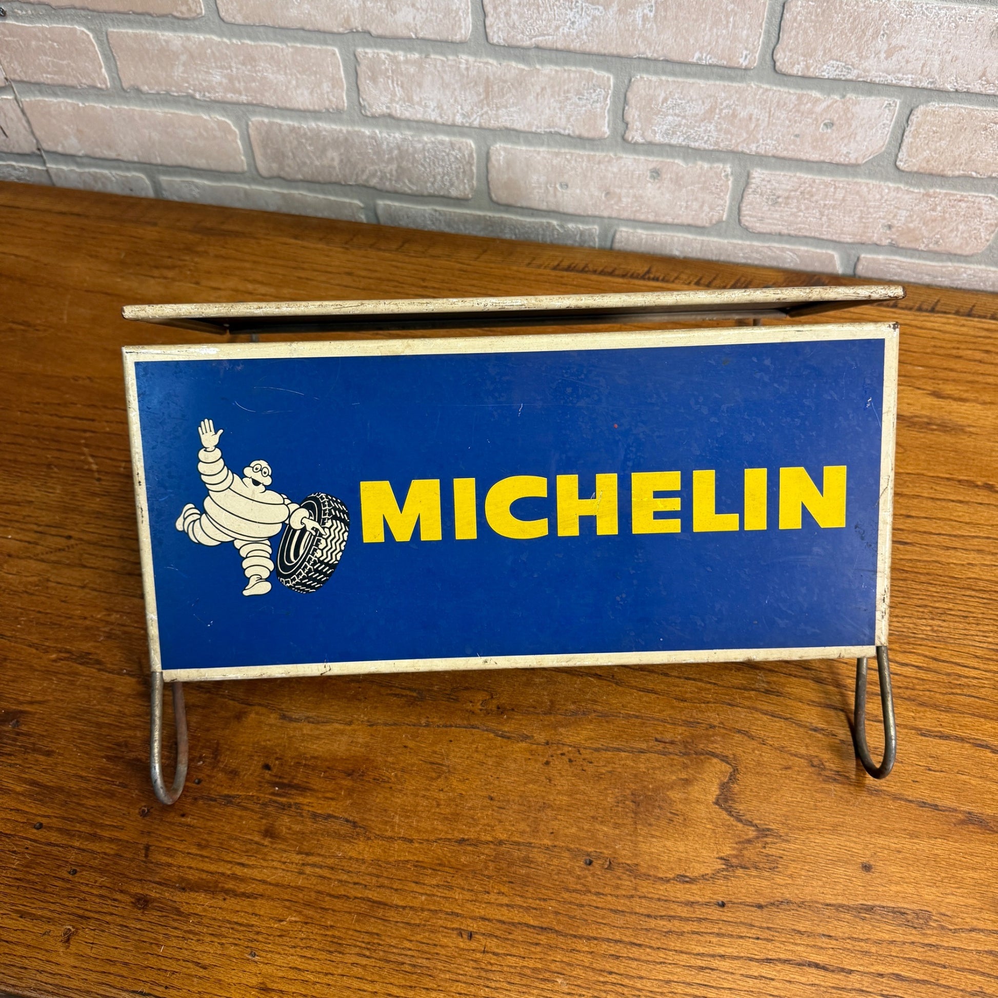 Vintage Michelin Tires Display Sign Rack Advertising Metal Display