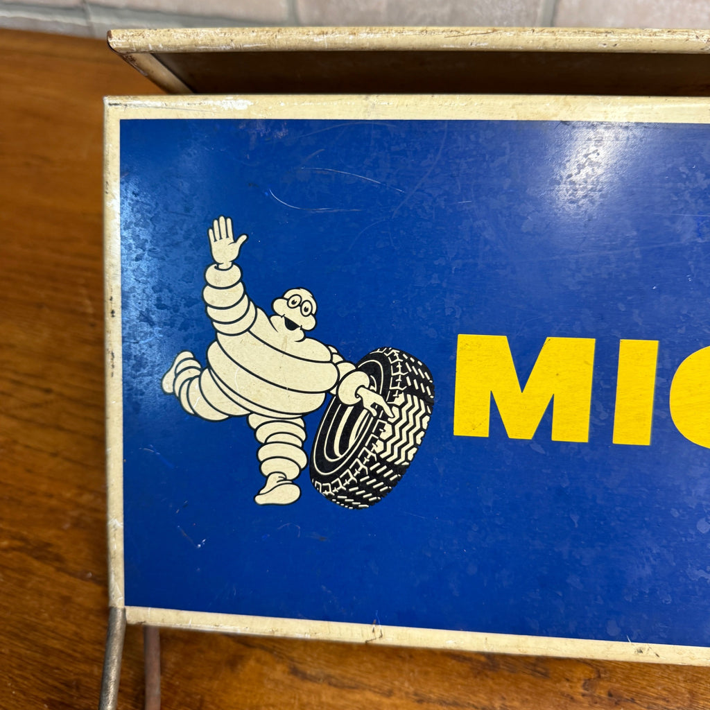 Vintage Michelin Tires Display Sign Rack Advertising Metal Display