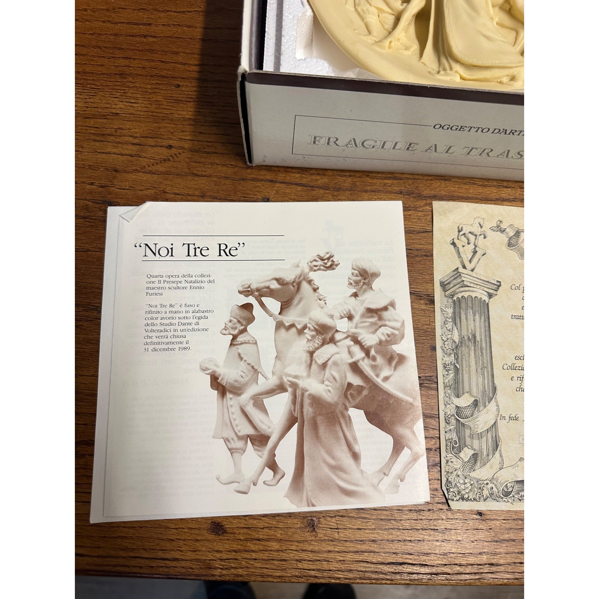 Studio Dante di Volteradici NOI TRE RE Ennio Furiesi Kings 3D Alabaster Plate
