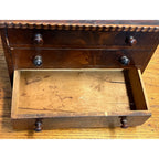 Antique 19th c. Mahogany Wood Miniature 3-Drawer Chest Americana AAFA Victorian