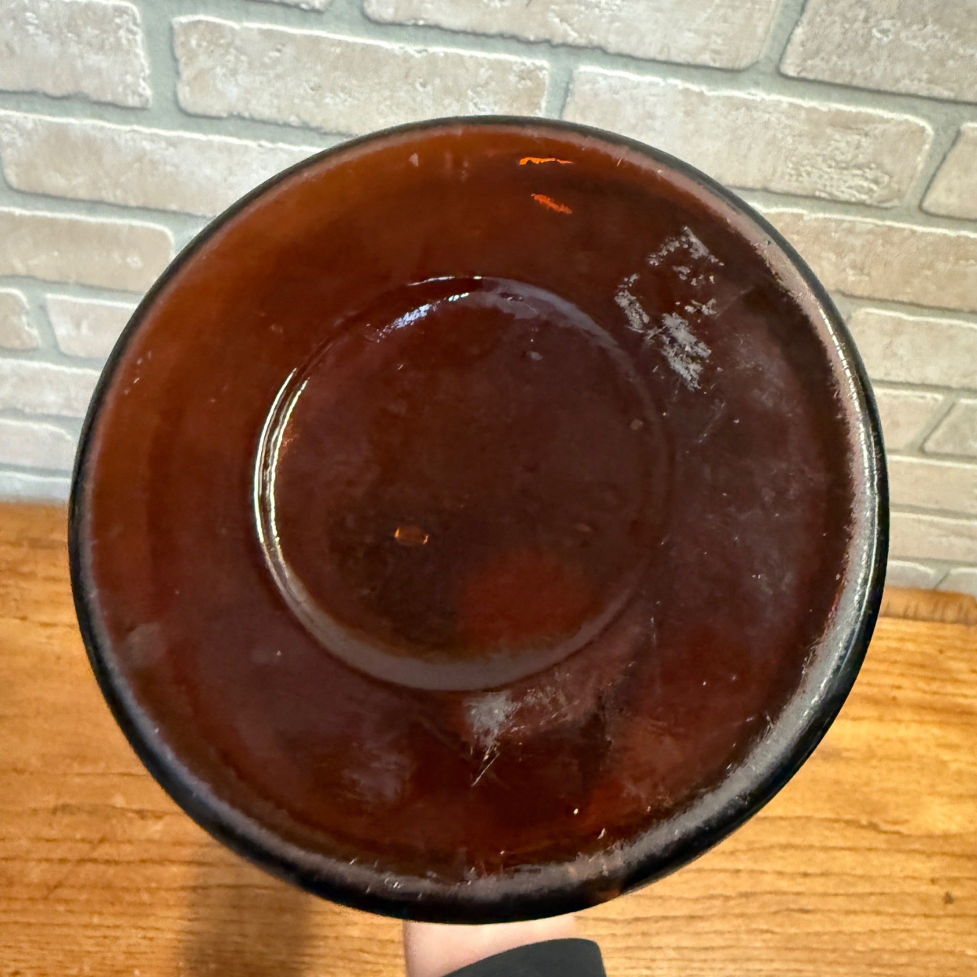 RARE Milwaukee Gallon 13" Pickle Fruit Jar Advertising Wauwatosa Wisconsin Bottle Amber