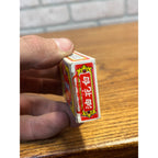 Vintage White Flower Analgesic Balm w Iris Label 2" & Box Miniature Perfume Asian