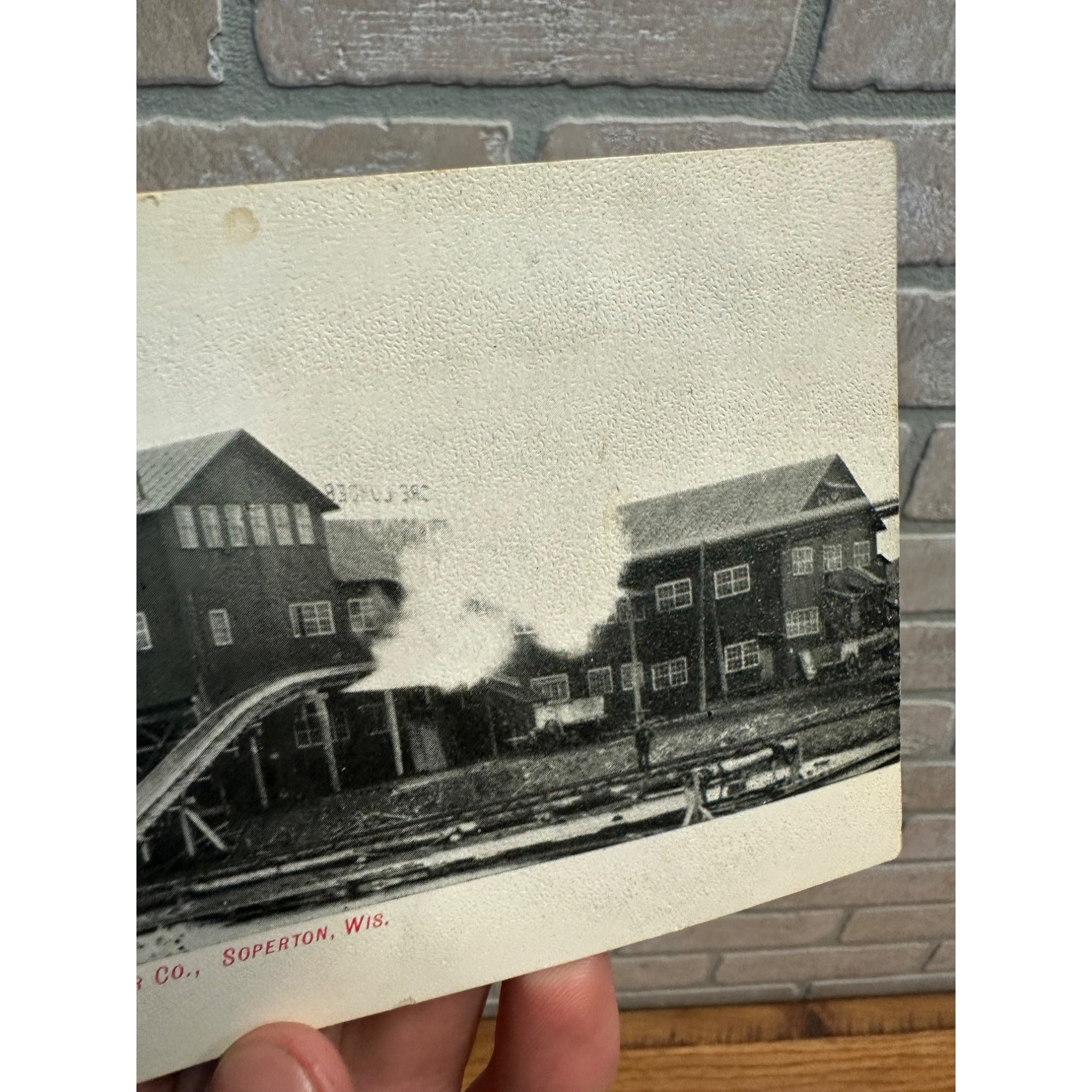 Vintage Soperton Wis Menominee Bay Shore Lumber Mill Postcard Wisconsin Peshtigo