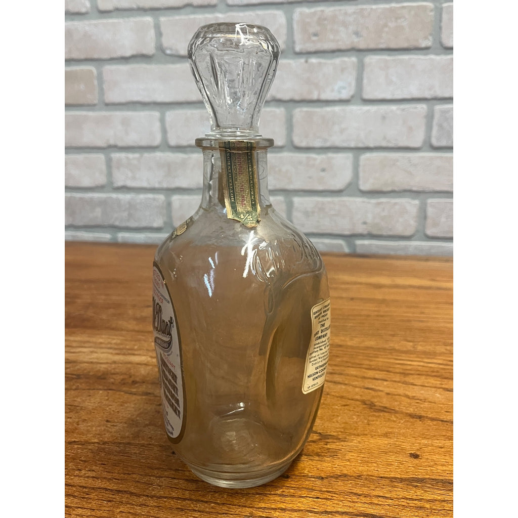 Vintage Empty J.W. Dant Distillery Genuine Sour Mash Kentucky Bourbon Whiskey Bottle With Curved Handhold Kentucky