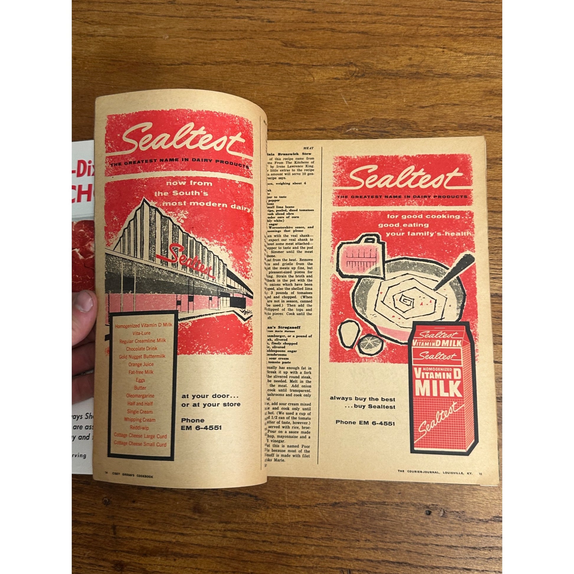 1959 Cissy Gregg's Cookbook Louisville Courier Journal Supplement Section