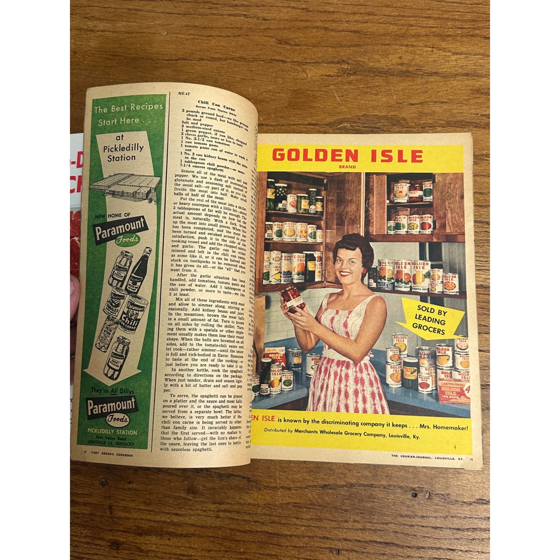 1959 Cissy Gregg's Cookbook Louisville Courier Journal Supplement Section