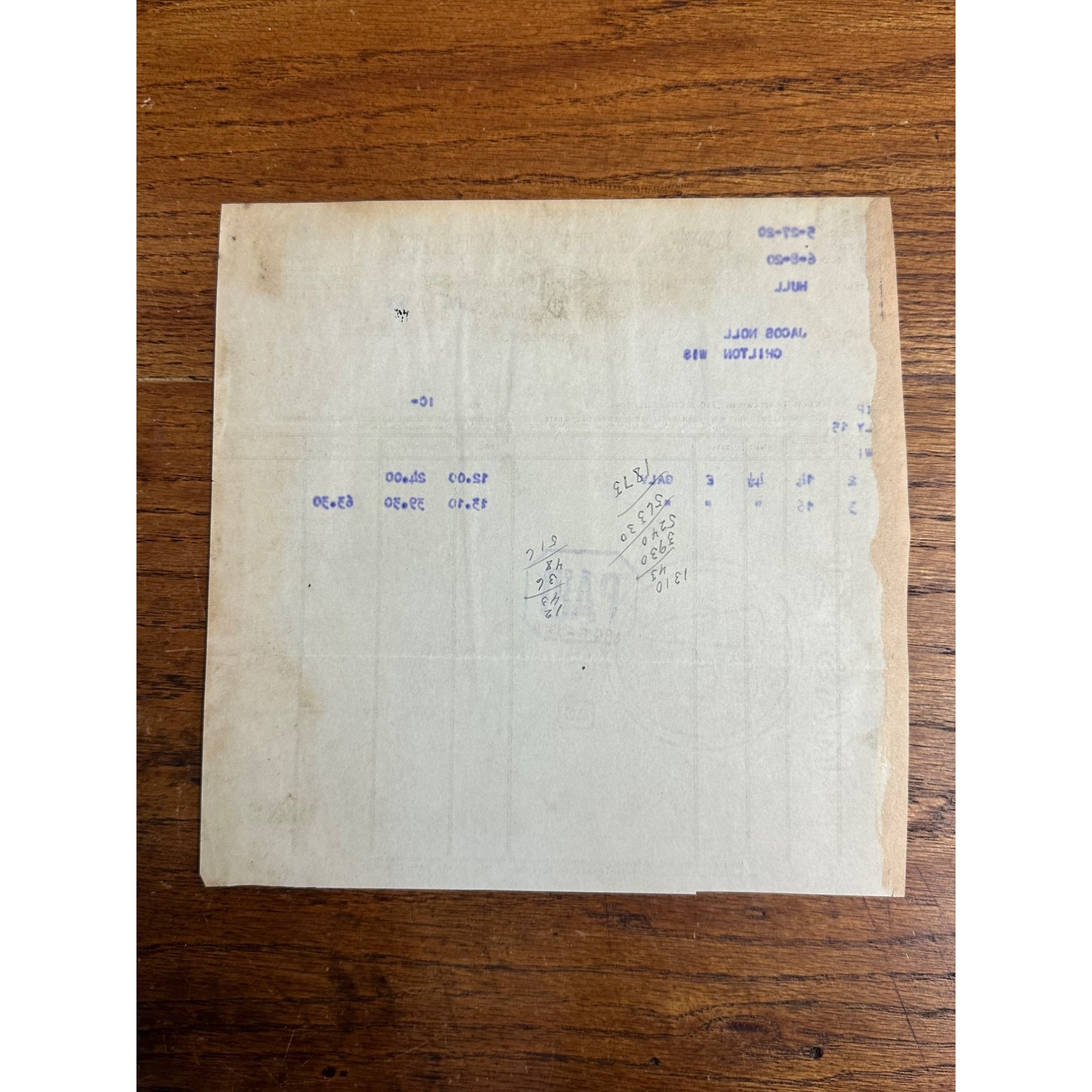 Iowa Gate Company Letterhead Invoice Cedar Falls IA 1920