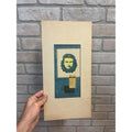 Original Watercolor Mixed Media Che Guevara Modernist Art Painting Poster Artist Signed