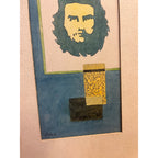 Original Watercolor Mixed Media Che Guevara Modernist Art Painting Poster Artist Signed