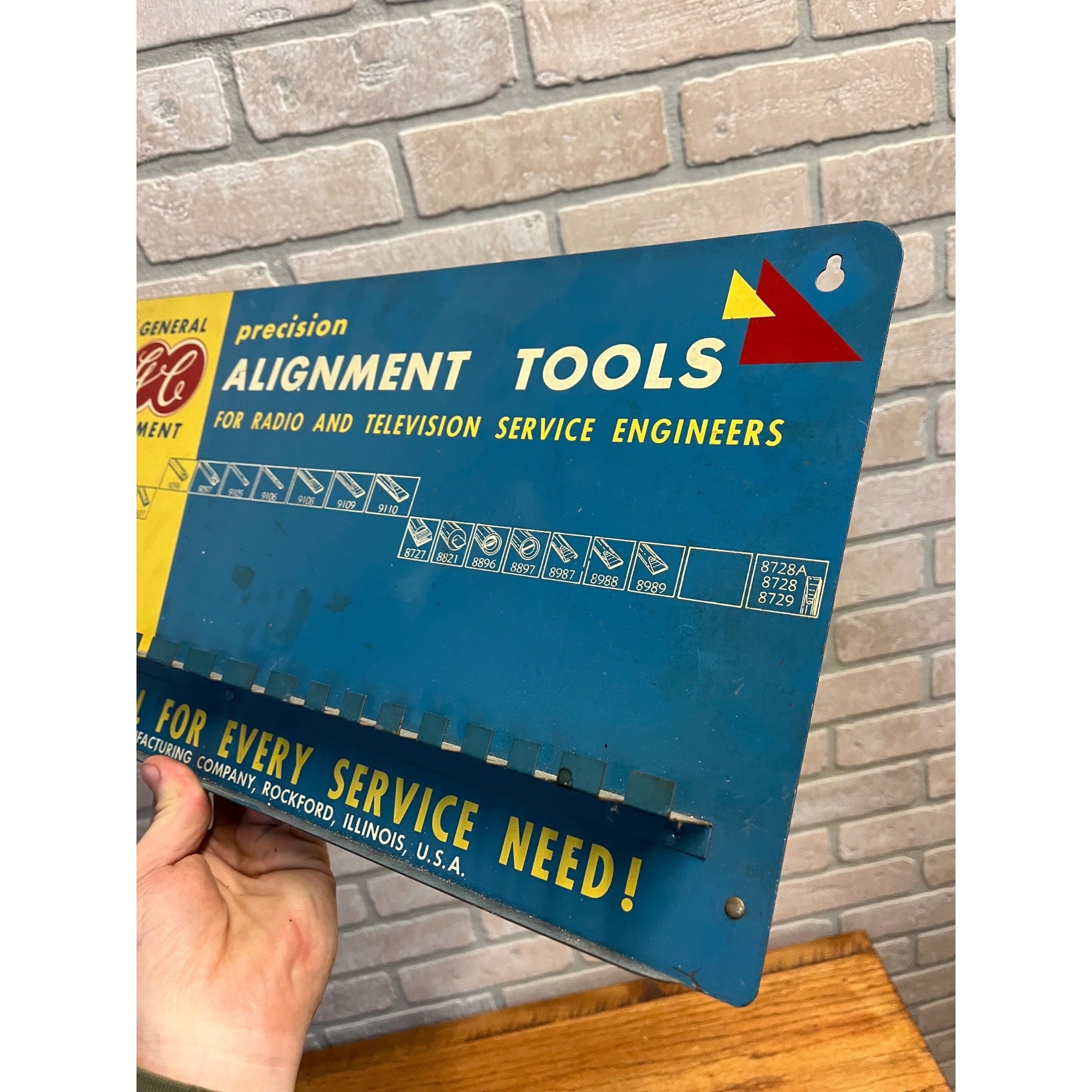 General Cement Precision Alignment Tools Radio TV Tool Rack Sign Advertising