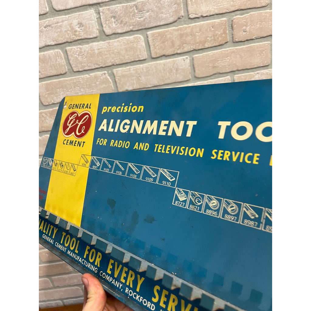 General Cement Precision Alignment Tools Radio TV Tool Rack Sign Advertising