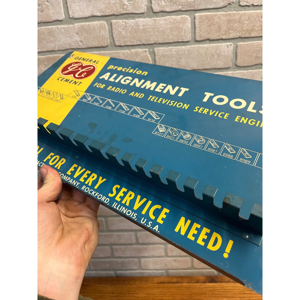 General Cement Precision Alignment Tools Radio TV Tool Rack Sign Advertising