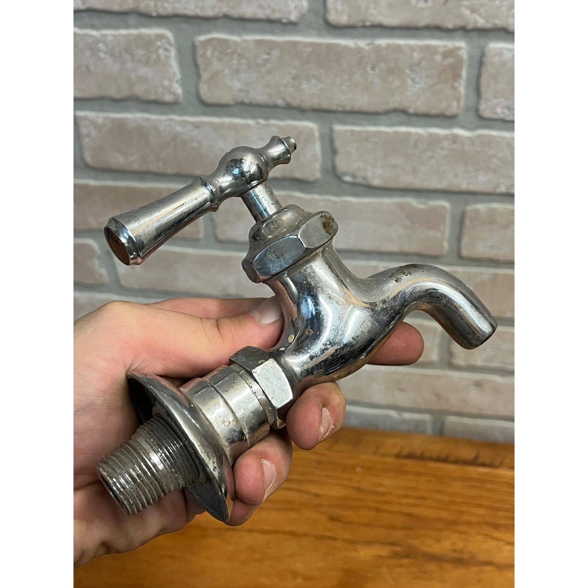 Vintage Hot Cold Bathroom Sink Tub Faucet Spouts Brass Set Pair Parts Wolverine
