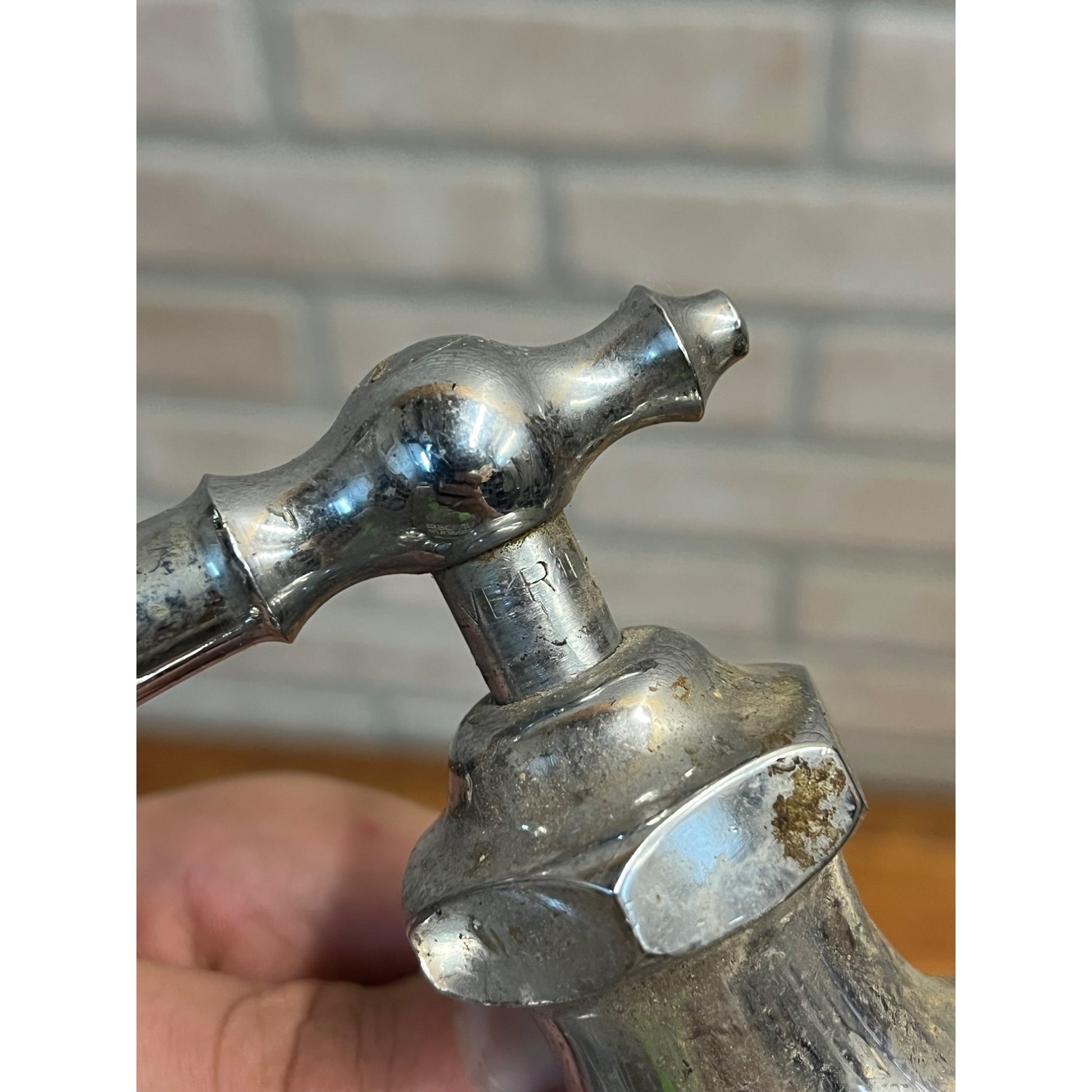 Vintage Hot Cold Bathroom Sink Tub Faucet Spouts Brass Set Pair Parts Wolverine