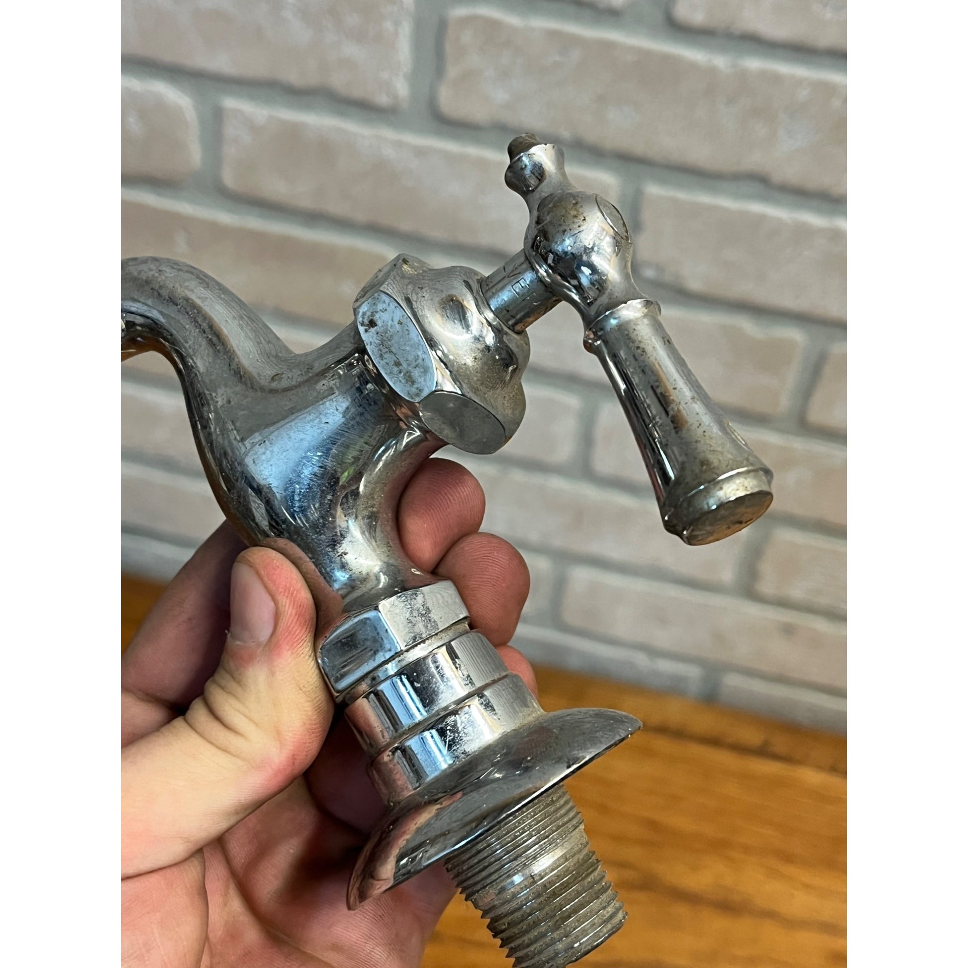 Vintage Hot Cold Bathroom Sink Tub Faucet Spouts Brass Set Pair Parts Wolverine