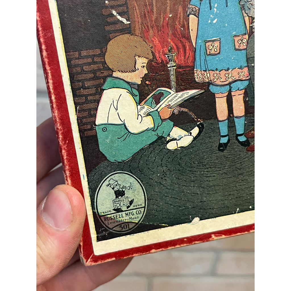Vintage Game of Authors Russell MFG. Co. Leicester Massachusetts Empty Box Collectible Circa 1920