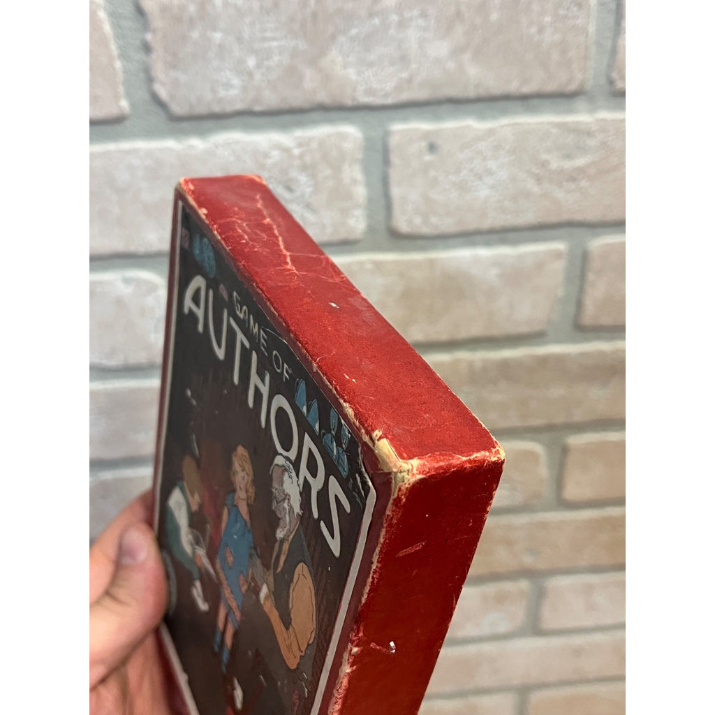 Vintage Game of Authors Russell MFG. Co. Leicester Massachusetts Empty Box Collectible Circa 1920