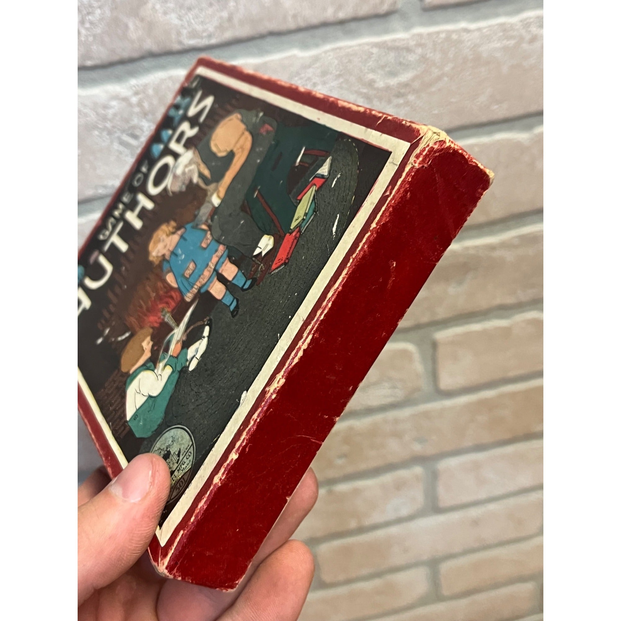 Vintage Game of Authors Russell MFG. Co. Leicester Massachusetts Empty Box Collectible Circa 1920