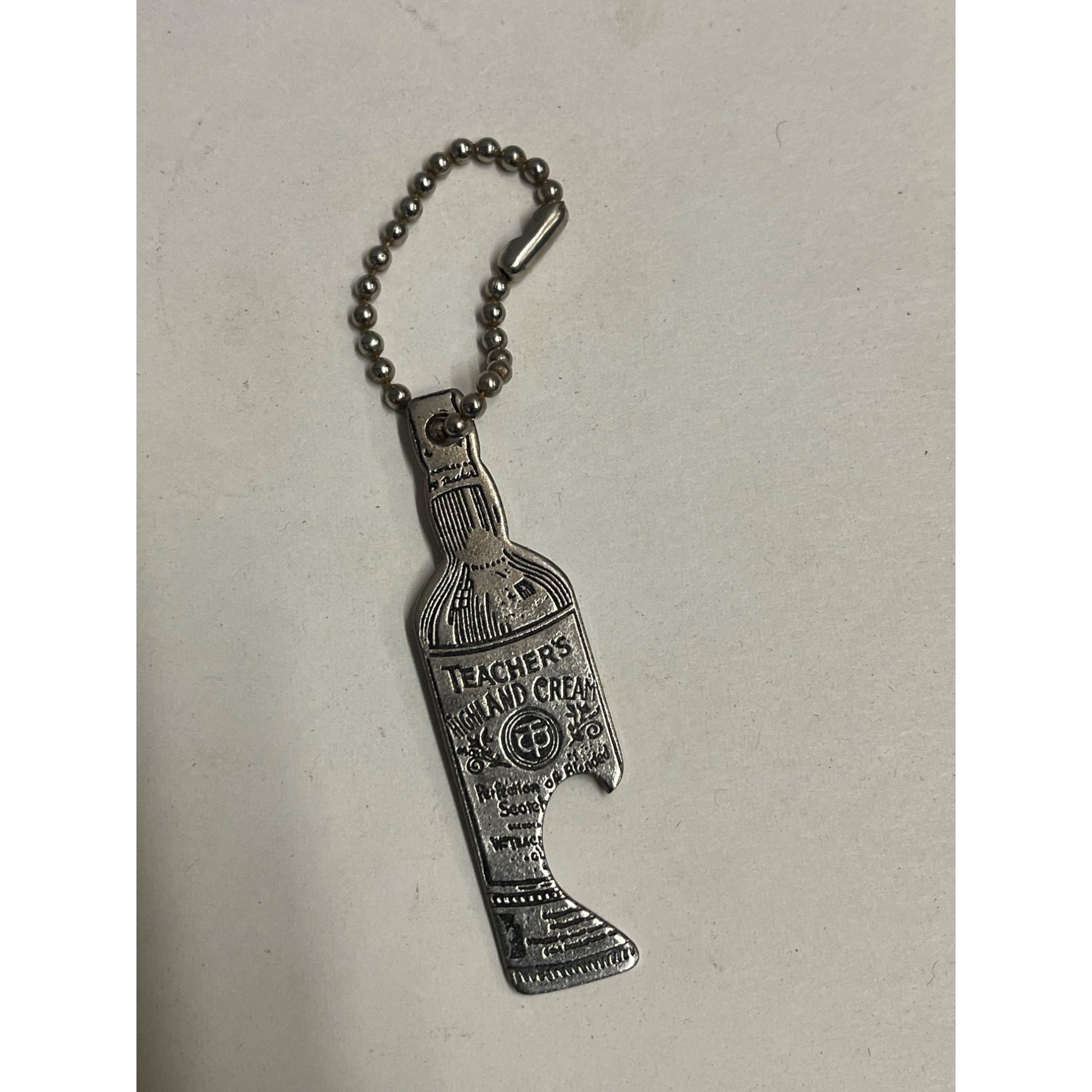 Vintage Teacher’s Highland Cream Scotch Whiskey Bottle Opener Keychain