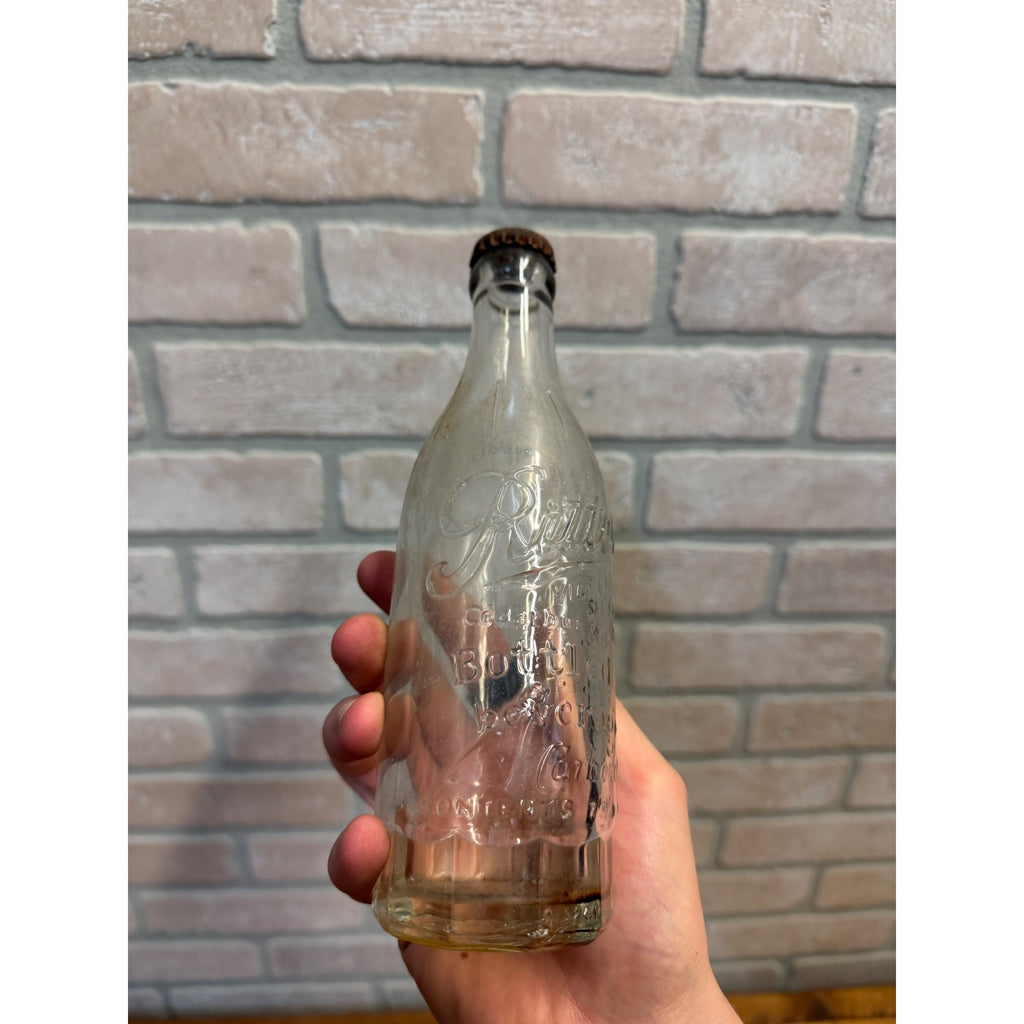 1920s Ritters Cedarburg Wis Spring Water Embossed Bottle W/ Cap
