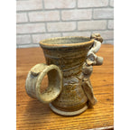 Vintage Ugly Face Art Pottery Mug Coffee Cup Mug Tea Retro Pottery 1980s