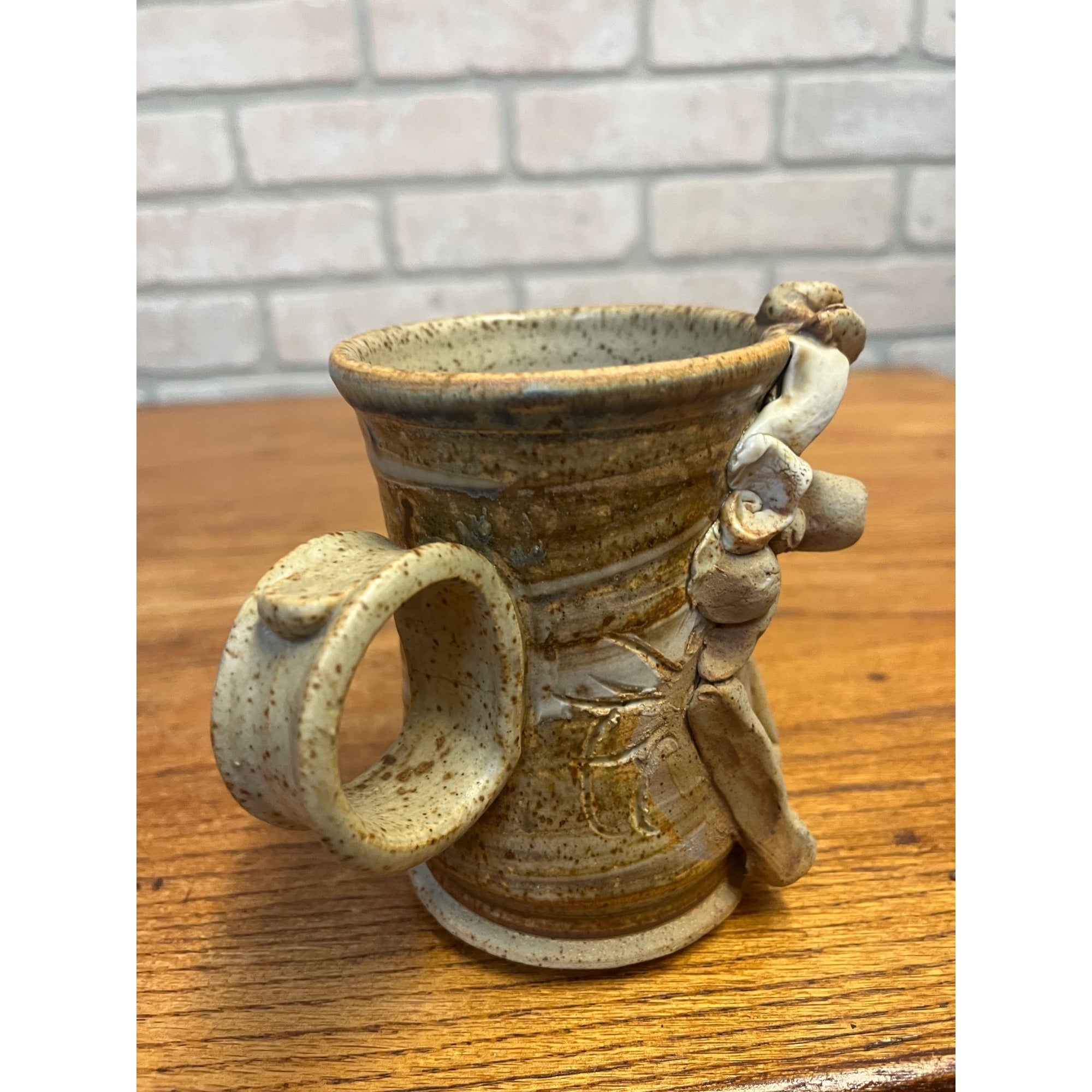Vintage Ugly Face Art Pottery Mug Coffee Cup Mug Tea Retro Pottery 1980s