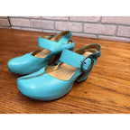JOHN FLUEVOG Turquoise PREPARE Platform Mary Jane Heels Shoes Size 8-1/2 -- 8.5