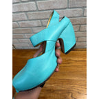 JOHN FLUEVOG Turquoise PREPARE Platform Mary Jane Heels Shoes Size 8-1/2 -- 8.5