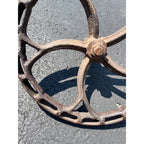 Antique 1800s Industrial Valve Hand Wheel Steampunk Pulley Vintage Railroad Gear 16"