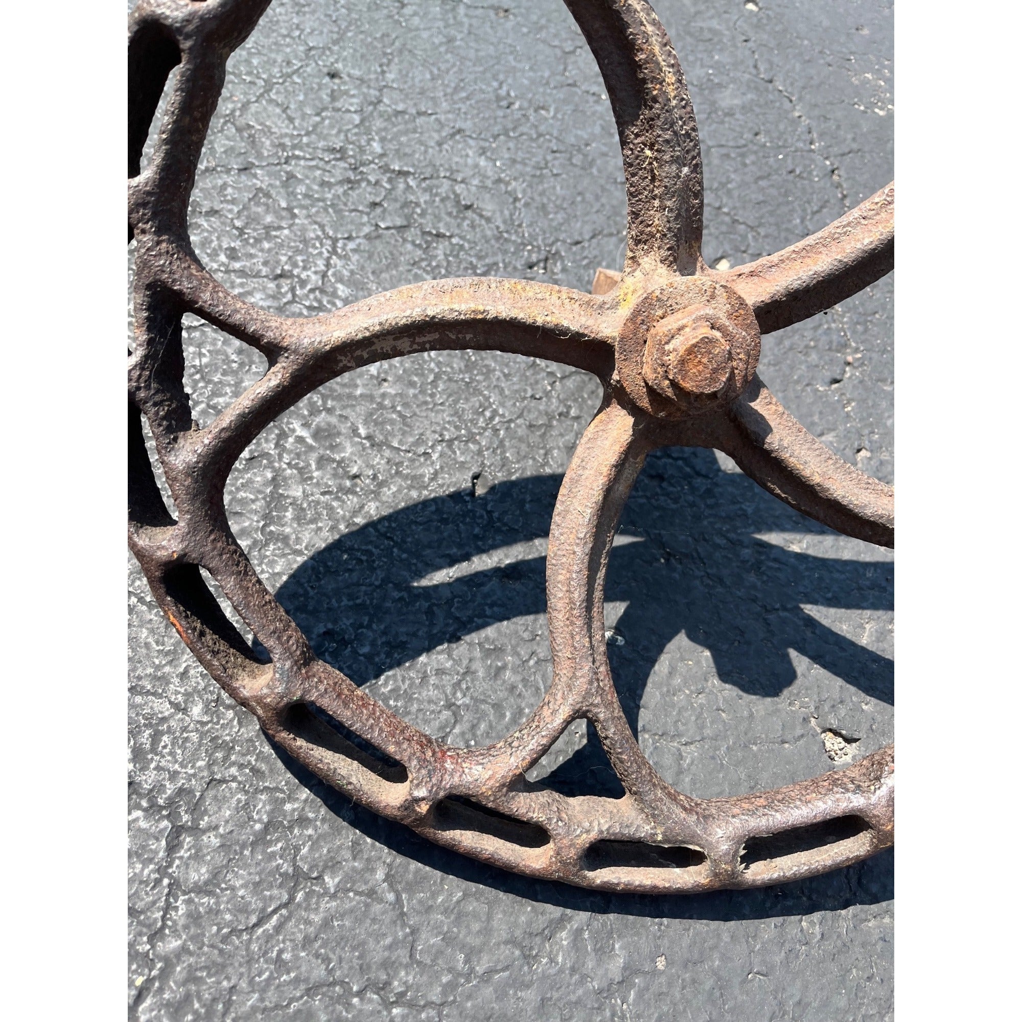 Antique 1800s Industrial Valve Hand Wheel Steampunk Pulley Vintage Railroad Gear 16"