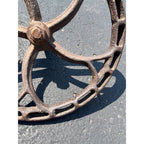 Antique 1800s Industrial Valve Hand Wheel Steampunk Pulley Vintage Railroad Gear 16"