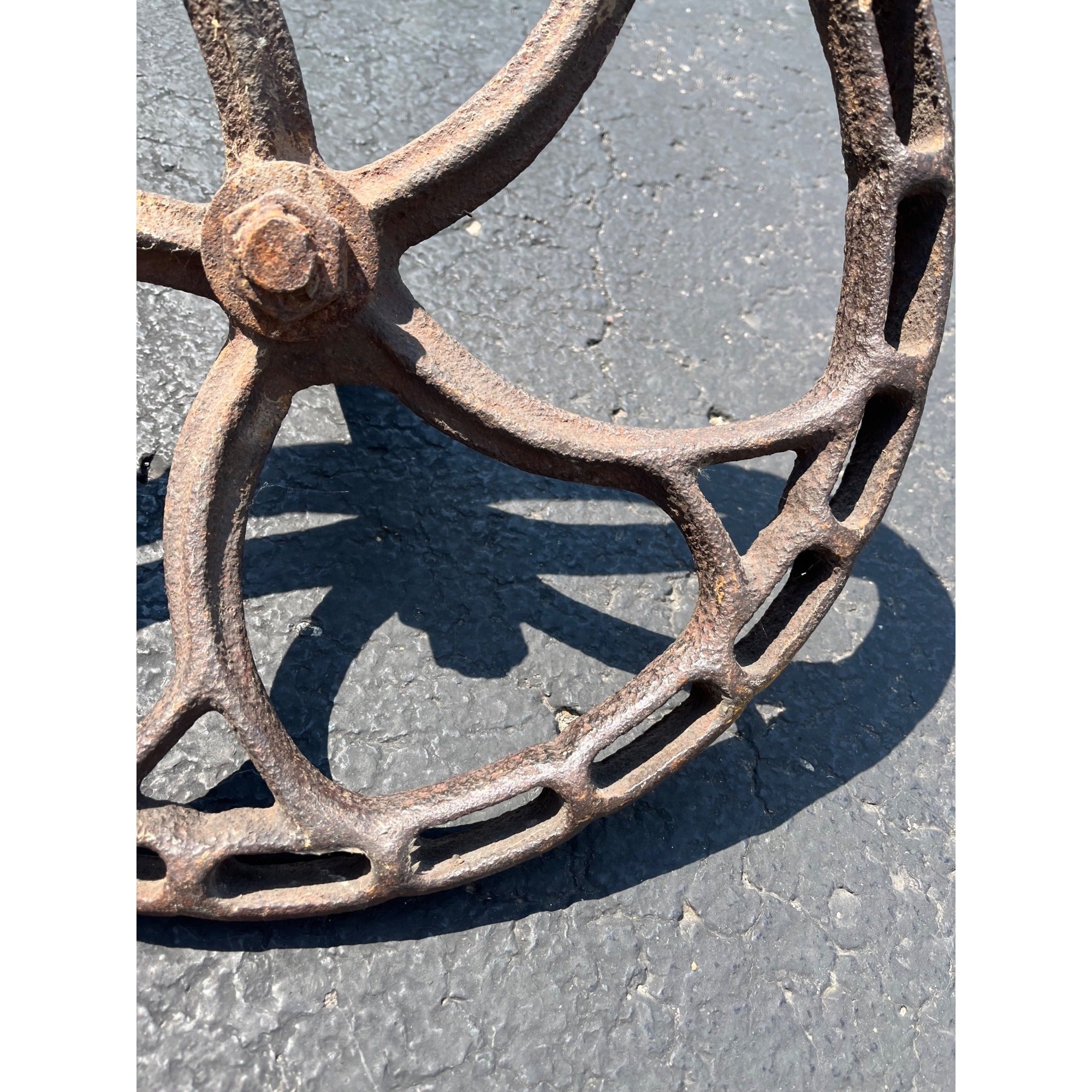 Antique 1800s Industrial Valve Hand Wheel Steampunk Pulley Vintage Railroad Gear 16"