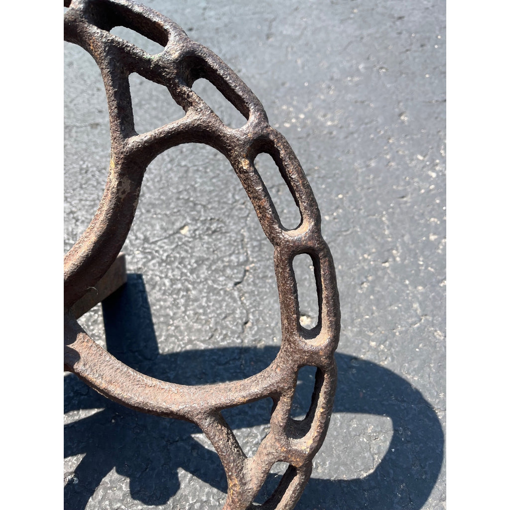 Antique 1800s Industrial Valve Hand Wheel Steampunk Pulley Vintage Railroad Gear 16"