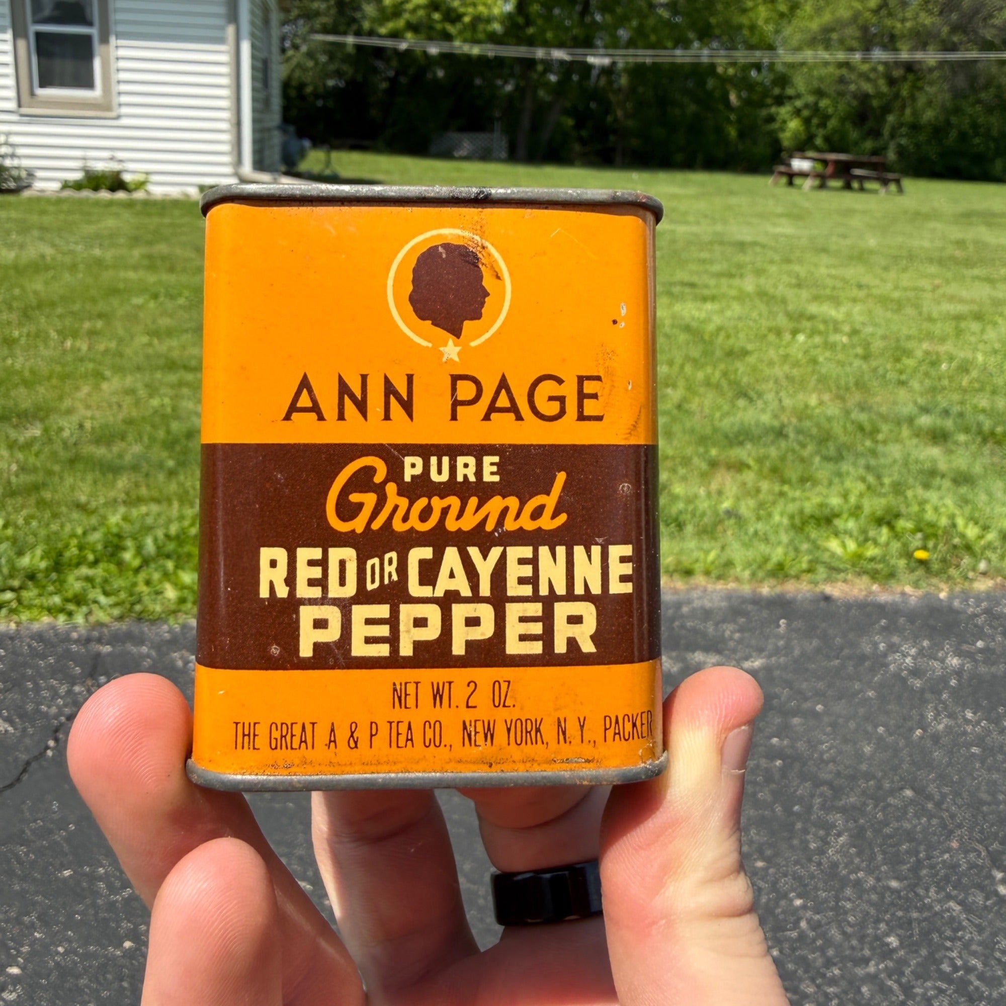 Vintage Ann Page Red Pepper Spice Tin Kitchen Decor 1950s