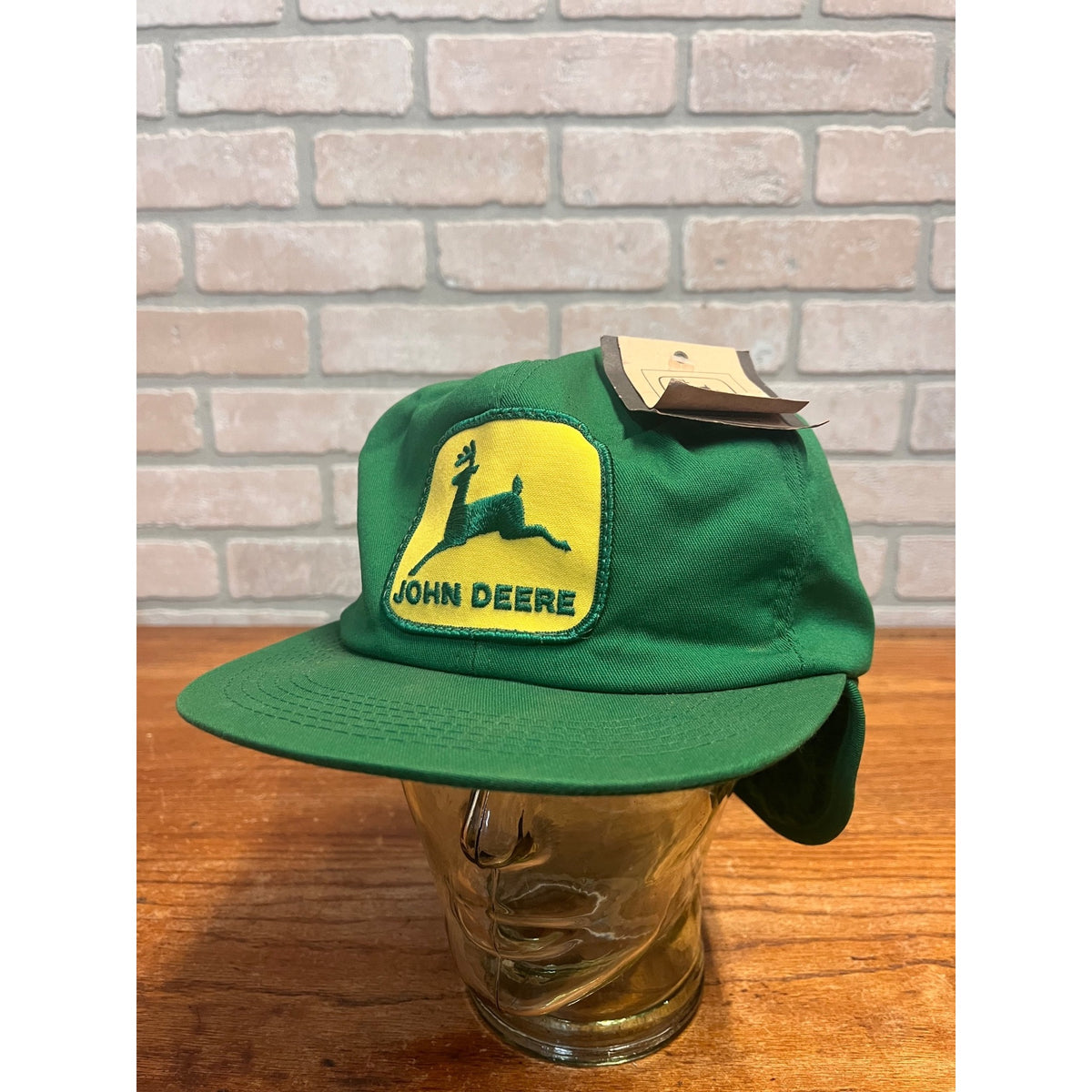 Vintage John Deere Ear Flaps Winter Trapper Farm Hat NWT NEW K-Products