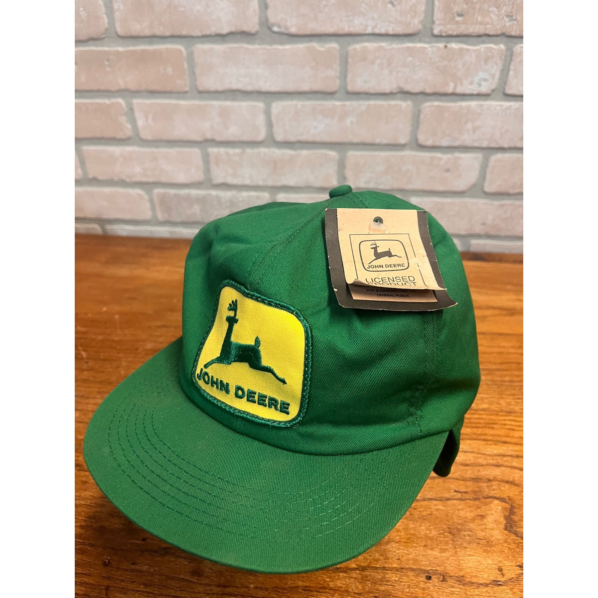 Vintage John Deere Ear Flaps Winter Trapper Farm Hat NWT NEW K-Products